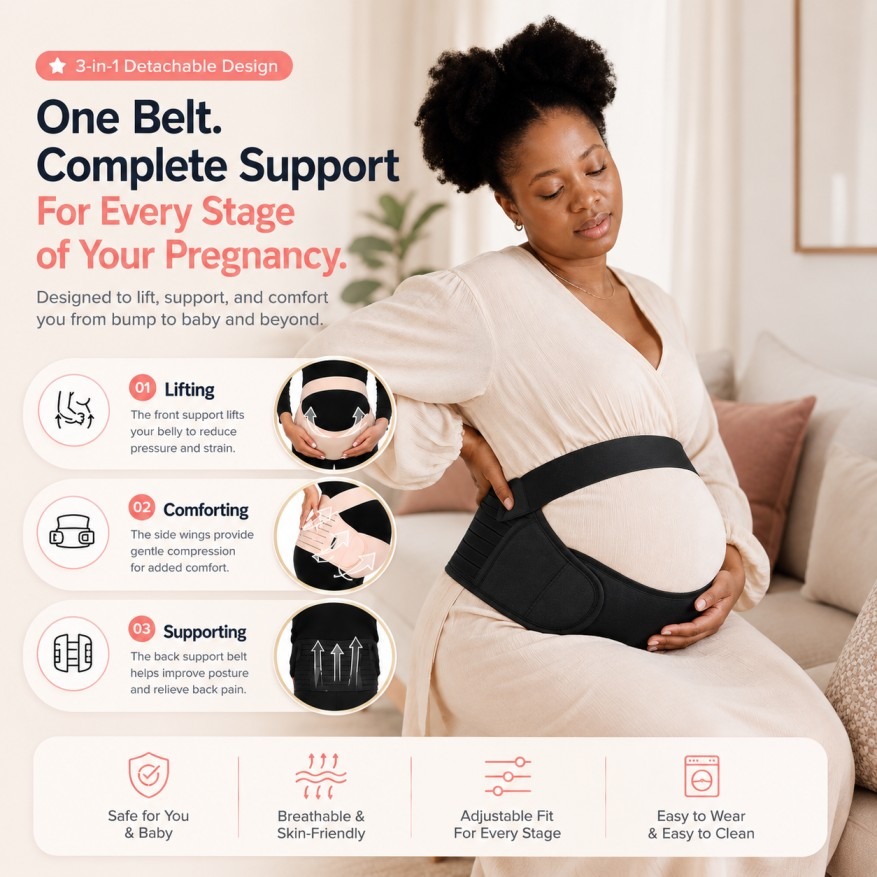 BellyBliss adjustable pregnancy support belly band