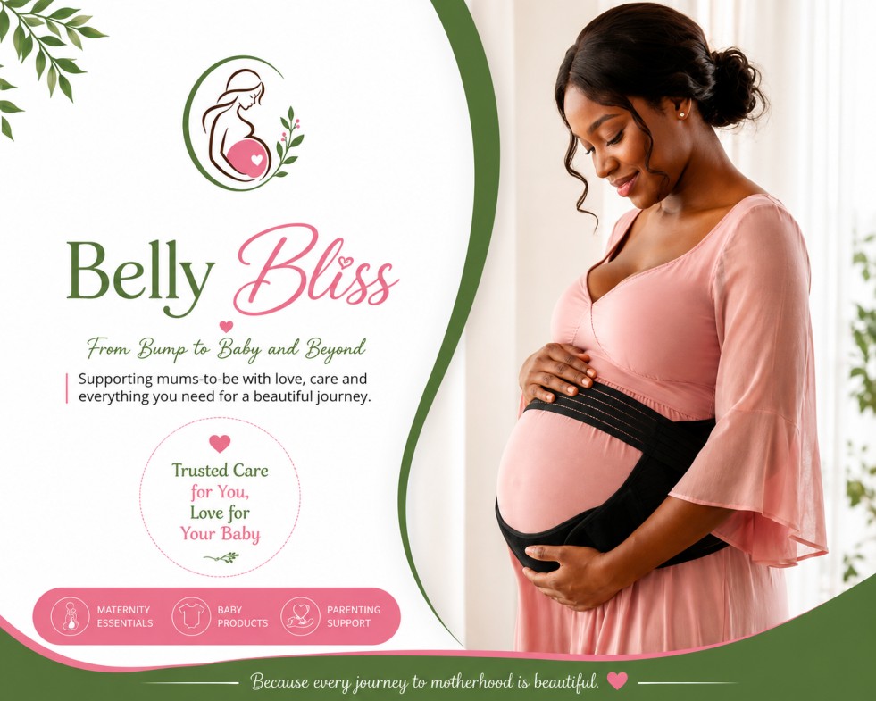 BellyBliss pregnancy support band on a pregnant mum
