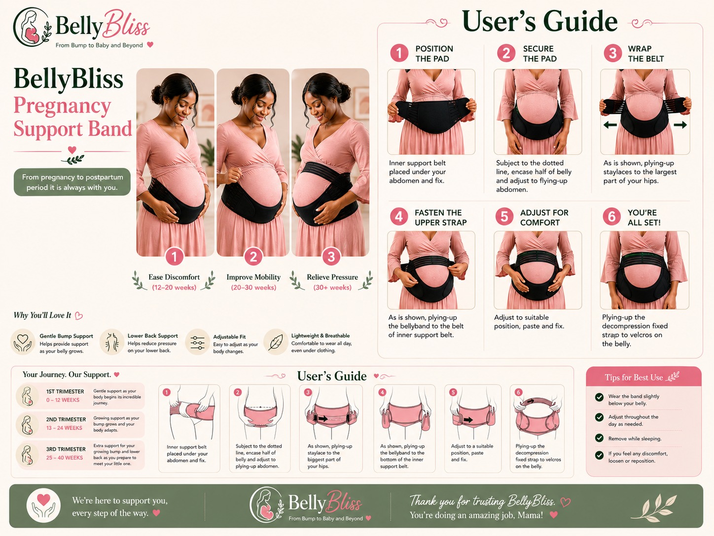 How to wear the BellyBliss Support Band in 6 easy steps